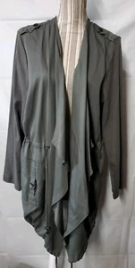 Carolina Belle Montreal Chaqueta Cascada Frente Abierto Cárdigan, Verde, Mujer’s 2XL - Imagen 1 de 9