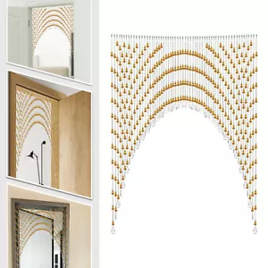 Amber Clear Stainless Steel Beaded Curtain Modern Arched Glass Crystal - Picture 1 of 15