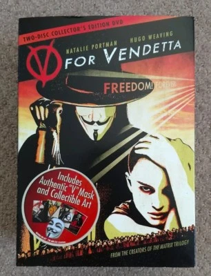 V for Vendetta 2-Disc Collector's Edition DVD Includes Authentic "V" Mask - NEW - Image 1 of 4