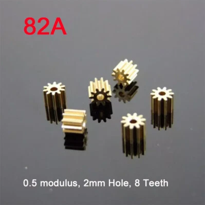 Metall Messing Zahnrad 0,5Modul 8Zähne 2mmLoch Spielzeugauto Motor Getriebe Gear - Bild 1 von 4