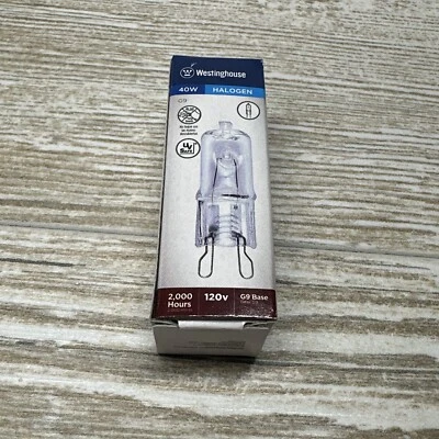 Westinghouse 0490100, 40W T4, G9 Base Clear 2000 Hour 480 Lumen 120 Volt Halo... - Image 1 of 4