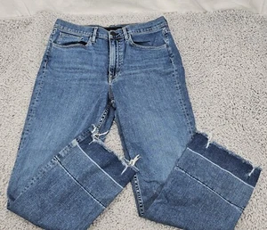 3x1 NYC Womens Jeans High Rise Crop Frayed Denim Bohemian Festival Size 30 x 25 - Picture 1 of 14