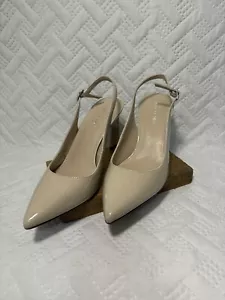 Marc Fisher Women's Size 9 M Nude Sannek Sculpted Dress Pumps Slingback Heels - Picture 1 of 18