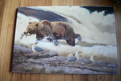 Luke Frazier Edición Limitada Lona Texturizada "Pay Dirt" - Oso Pardo Caza Foto 1 de 4