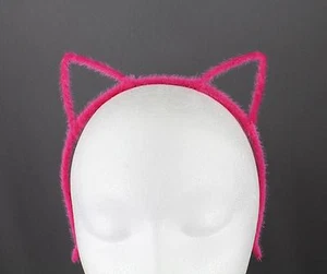 Pink furry cat kitten ears headband hair band accessory cosplay sexy cute - Picture 1 of 6