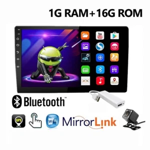 10" 2 Din Radio Coche Estéreo Carplay GPS Bluetooth MP5 Wifi Pantalla táctil+Cám - Imagen 1 de 12