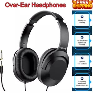 PHILIPS over Ear Wired Stereo Headphones Studio Monitoring and Recording Headset - Picture 1 of 6