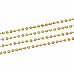 1M Ball Chain Dog Tag - 2.4mm - Gold Plated - Jewellery Making - H75473