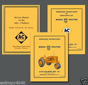 Allis Chalmers WD WD45 SERVICE Overhaul MANUAL Parts Operator -4- MANUALS PDFs - Picture 1 of 2