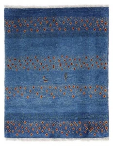 Navy blue Hand knotted Gabbeh 2'2'' X 2'9'' - Picture 1 of 4