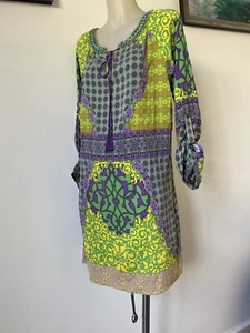 HALE BOB Fab Silk/ Beaded Shift. Size Small - Picture 1 of 9