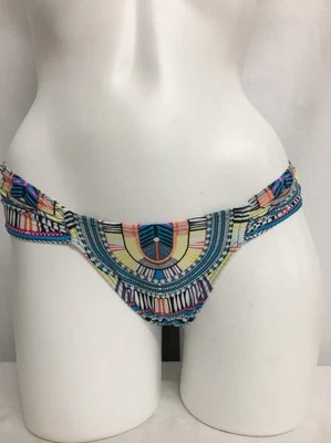 BIKINI CASINO ELÉCTRICO MARA HOFFMAN NATACIÓN HIPSTER PARTE INFERIOR AZUL MULTI XSMALL $115 Foto 1 de 2