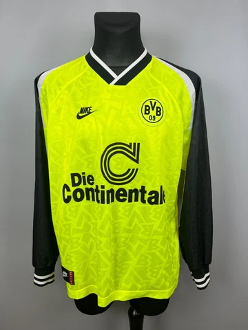 BORUSSIA DORTMUND 1995 1996 HOME SHIRT FOOTBALL SOCCER JERSEY NIKE MENS SIZE XL Cover