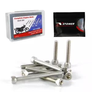 144pcs Stainless Steel Engine Bolts Screws Fit For HONDA CB500T 1967-1974 - Foto 1 di 11