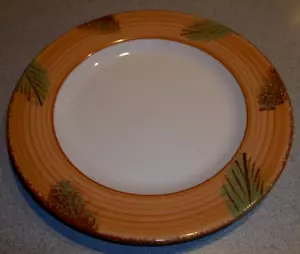 COORS China Co Inglewood Calif 11.25" Plate Swirled Edge Raised Painted Leaves - Picture 1 of 7