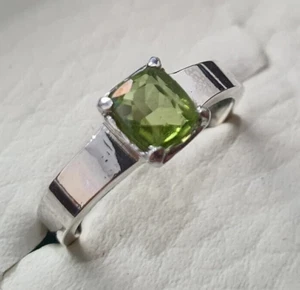 Natural Mens Peridot Ring Sterling Silver 925 Handmade High Quality Peridot Ring - Picture 1 of 5