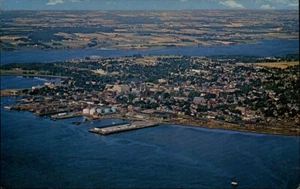 Postal PE vista aérea de Canadá de Charlottetown, Isla del Príncipe Eduardo - Imagen 1 de 2