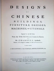William Chambers / Designs of Chinese Buildings Furniture Dresses Machines 1969 - Foto 1 di 6