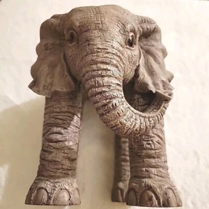Large Elephant Plant Stand Resin Flat Top Small Table Stool Safari Africa - Picture 1 of 5