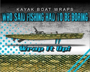 Pike Skin 14ft KAYAK VINYL WRAP KIT GRAPHIC DECAL/STICKER - Picture 1 of 1