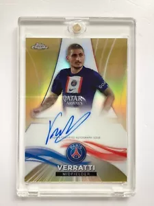 AUTÓGRAFO TOPPS PSG CROMO 2022-2023 MARCO VERATTI 07/10 - Imagen 1 de 2