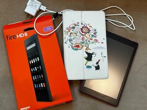 Amazon Fire HD 8 Alexa 6th Gen 32GB Wi-Fi 8" Magenta NOT WORKING Bundle + Cover - Picture 1 of 3
