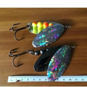 2 intermitentes XXL Wels Waller Spinner 13 cm 60 g cebo artificial ganchos boilies - Imagen 1 de 3