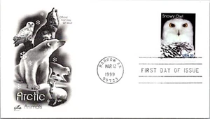 FDC 1999 SC #3292a Artcraft Cachet, Snowy Owl - Barrow, Ak - Single - J2284 - Picture 1 of 2