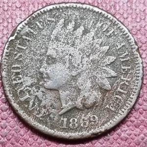 1869 Indian Head Cent 1c Circulated Details #94712 - Picture 1 of 2