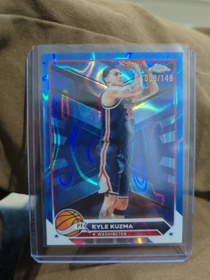 2023-24 Topps Chrome Blue Lava Refractor /149 Kyle Kuzma #139 - Image 1 of 4