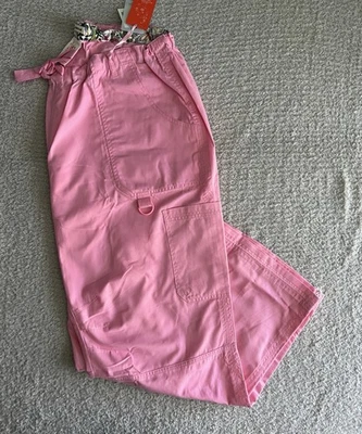Koi Scrub Pants Women’s Sz 2X Regular Pink Lindsey Cargo Nursing Medical - Image 1 of 4