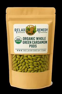 Vagens de cardamomo verde inteiro orgânico - 100% puro, não transgênico Elettaria Cardamomum EUA - Imagem 1 de 2