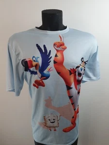 Men’s Cartoon Mascot T-Shirt Size XXXL Blue Toucan Tony the Tiger Polyester Tee - Picture 1 of 13