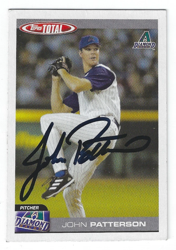 JOHN PATTERSON ARIZONA DIAMONDBACKS SIGNED BASEBALL CARD WASHINGTON NATIONALS - Image 1 of 1