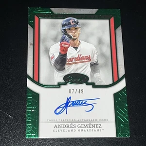 ANDRES GIMENEZ 2024 Topps Nivel Uno Lámina Verde Automático/49 #T1TA-AG1 - Imagen 1 de 3