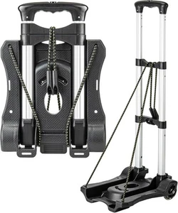 Small Folding Hand Truck Dolly with 2 Wheels, Lightweight Aluminum Foldable...  - Picture 1 of 7