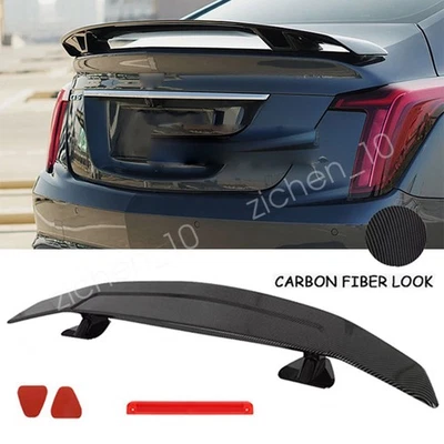 46" Carbon Fiber Look Rear Trunk Spoiler GT Wing For Cadillac CT5 CT5-V CT6 CT4 Foto 1 de 4