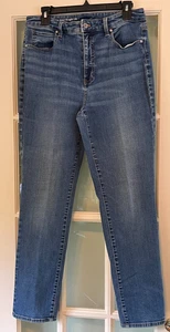 Talbot's Flawless High Waist Straight Leg Curvy Blue Jeans, Size 10 - Picture 1 of 6