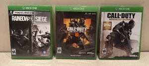 Lot of 3 XBox One Games.  Rainbow Six Siege, Call of Duty Black Ops, & Advanced - Picture 1 of 4