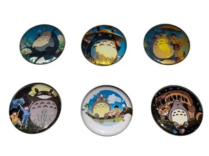 1" SET OF 6 TOTORO SPIRITED AWAY ANIME LAPEL BADGE BUTTON PINS PINBACK [P687] - Picture 1 of 2