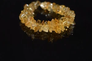 Genuine 7-11MM Yellow Citrine Chip Loose Beads Gemstone 6" For Jewelry making - Picture 1 of 8