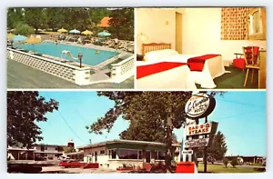 Cool Quebec Kanada Motel Straßenrand Restaurant Bar-B-Q Steaks Vintage Postkarte AF30 - Bild 1 von 2