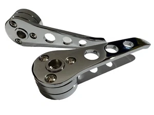 CLASSIC MINI BRIGHT CHROME INTERIOR DOOR OPENERS - Pair - Picture 1 of 3