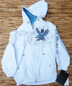 U. S. POLO ASSN. TODDLER GIRLS ZIPUP COTTON/POLY DESIGNER WHITE HOODIE LIST $28 - Picture 1 of 4