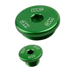 Works Connection Engine Plug Kit Green Fits KAWASAKI KX250 KX450 KX250X KX450X - Picture 1 of 1
