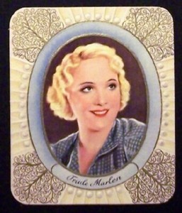 #47 Trude Marlen 1934 Garbaty Film Star Series 1 Embossed Cigarette Card