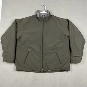 Lands End Jacket Mens XL Green Fleece Lined Insulated Mid Weight Full Zip EUC - Picture 1 of 17