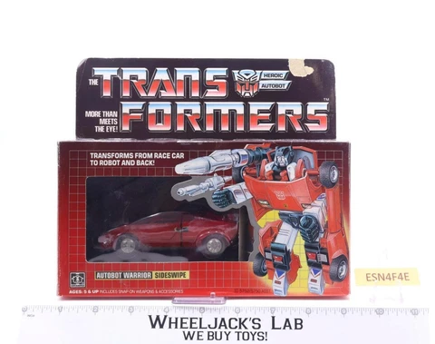 Sideswipe 100% Complete 1984 Vintage Hasbro G1 Transformers Action Figure Cover