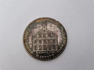 Solid Silver Medal 900 Jahre Rastatt -Commemorativ Medal 1084-1984 - Picture 1 of 2