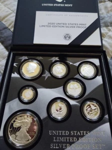 2020 US Mint Limited Edition Silber 8 münzfestes Set mit Box und COA (20RC) - Bild 1 von 1